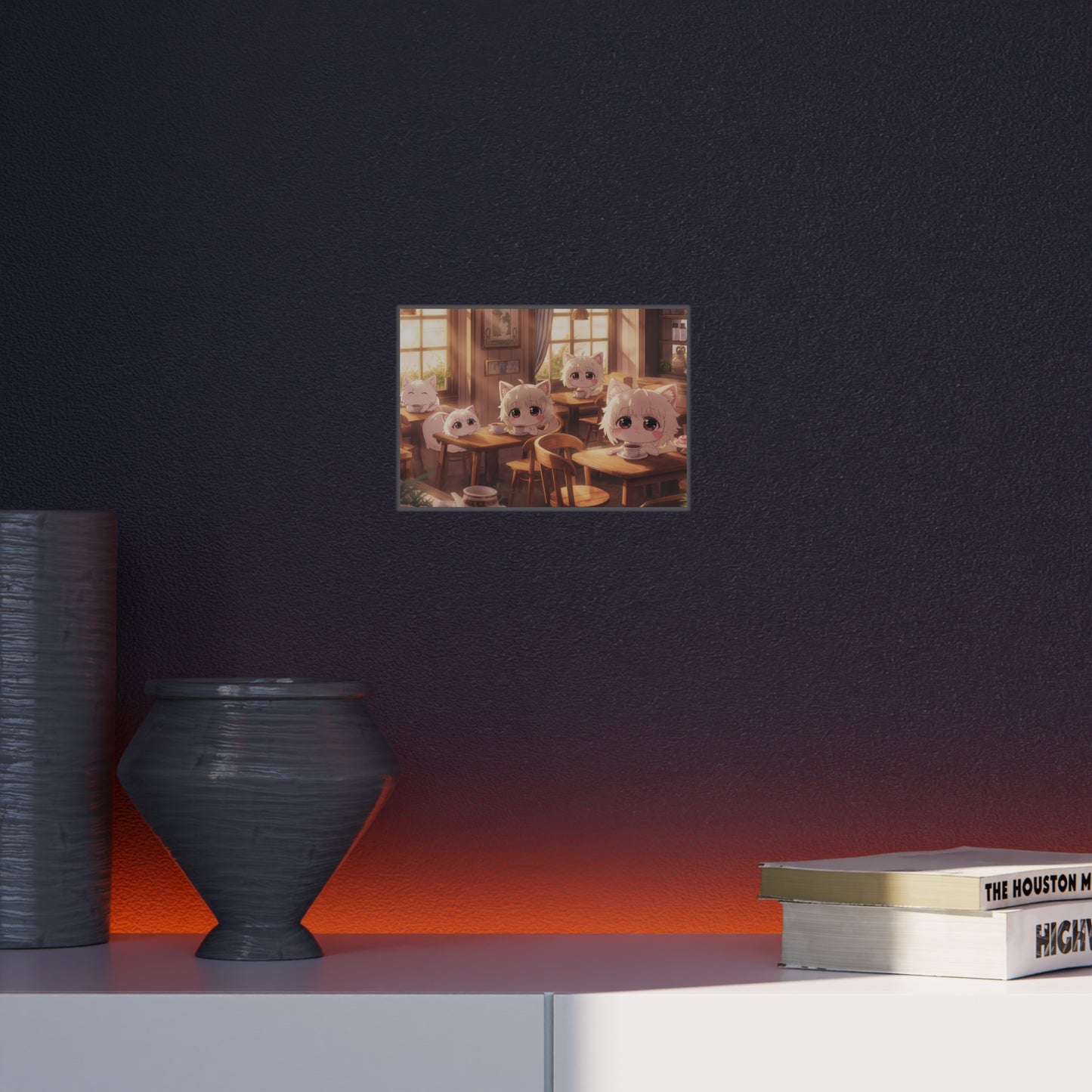 Cute Cat Café Foam Board Art