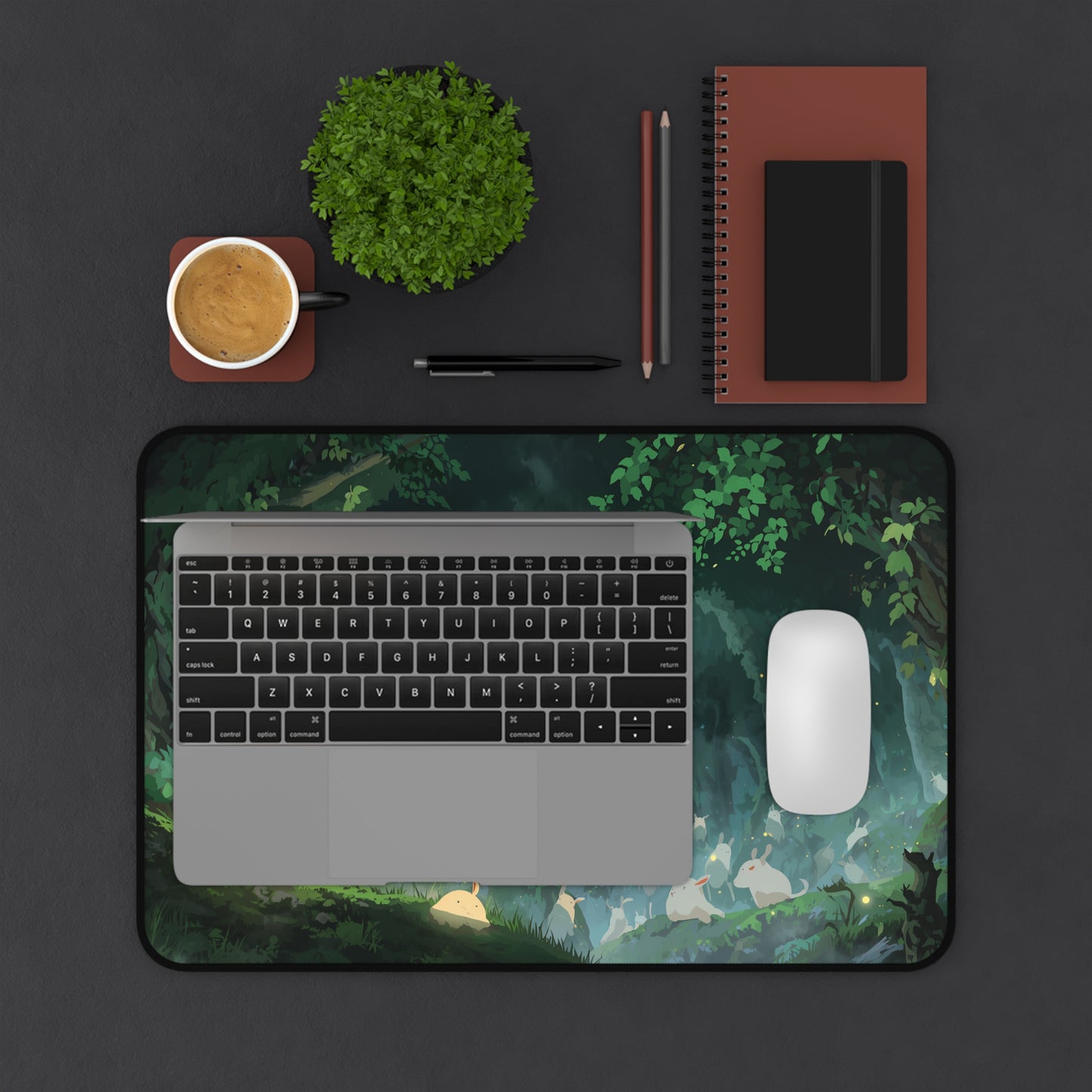 Whimsical Desk Mat - Enchanted Forest Design