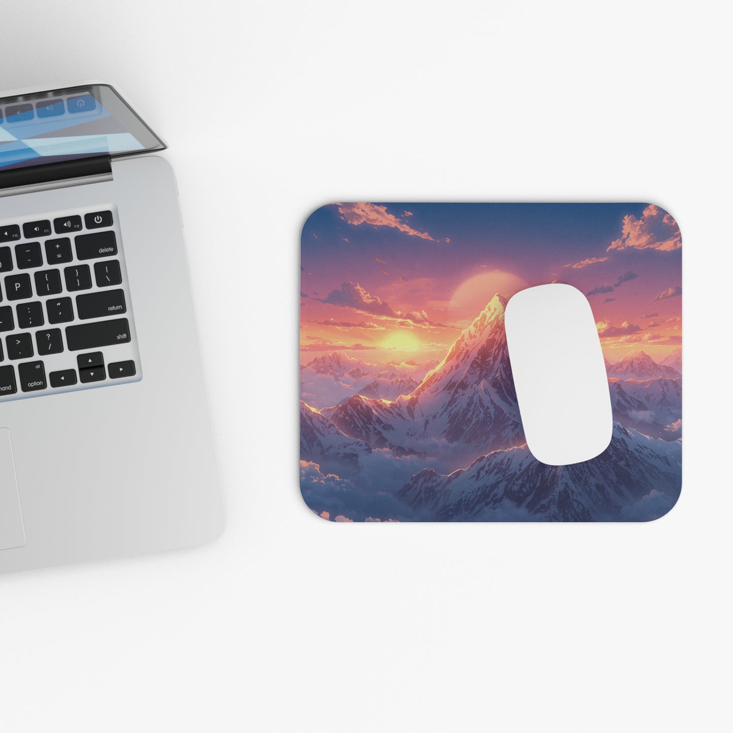 Serene Mountain Sunset Mouse Pad