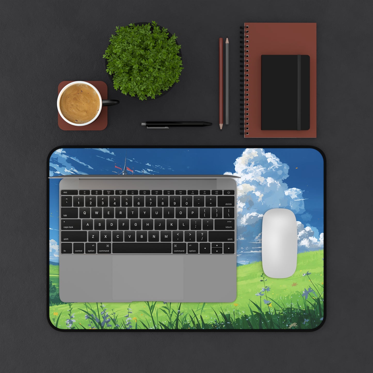 Whimsical Landscape Desk Mat
