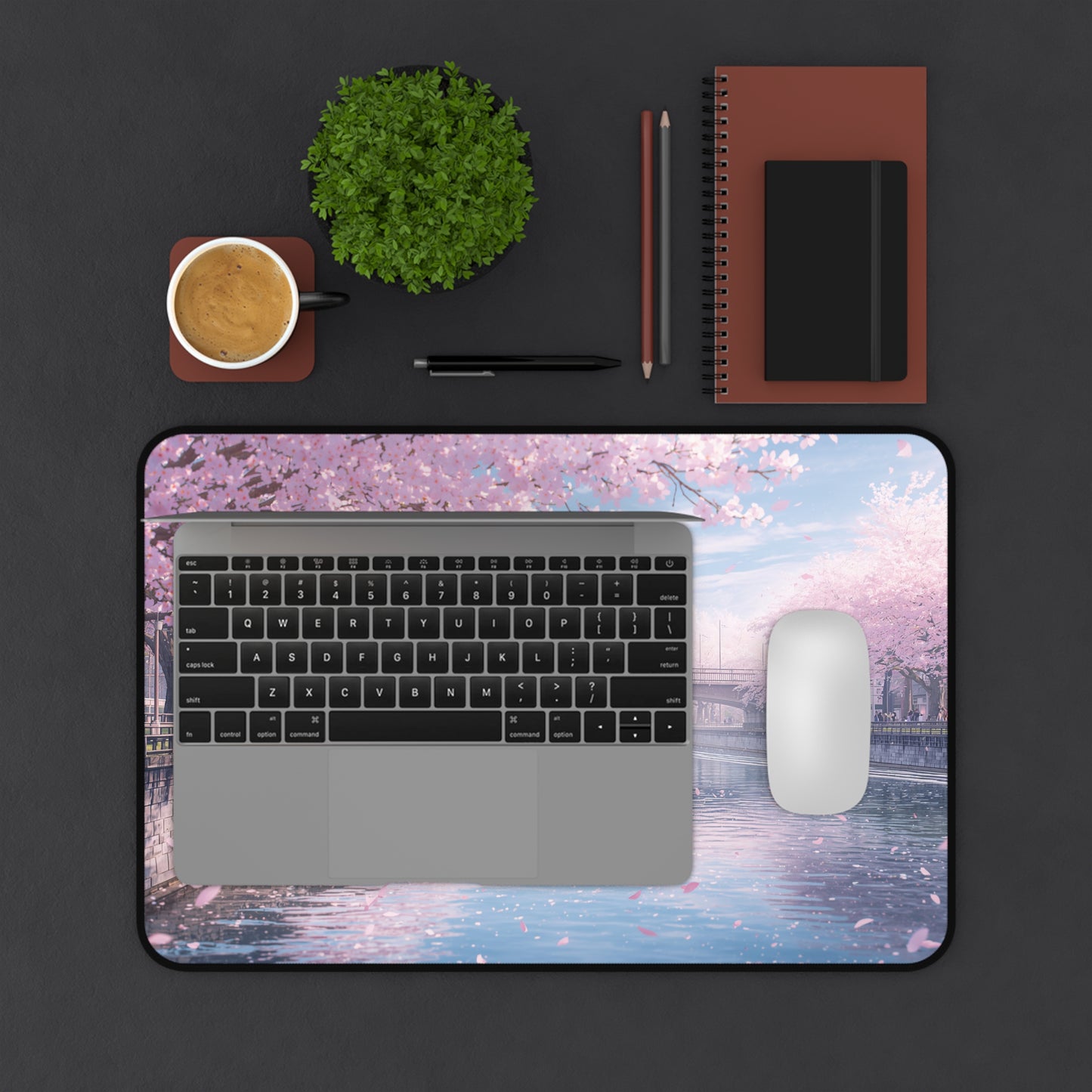 Spring Cherry Blossom Desk Mat