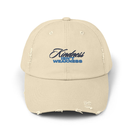 Distressed Cap with Inspirational Quote, Kindness is not Weakness Hat