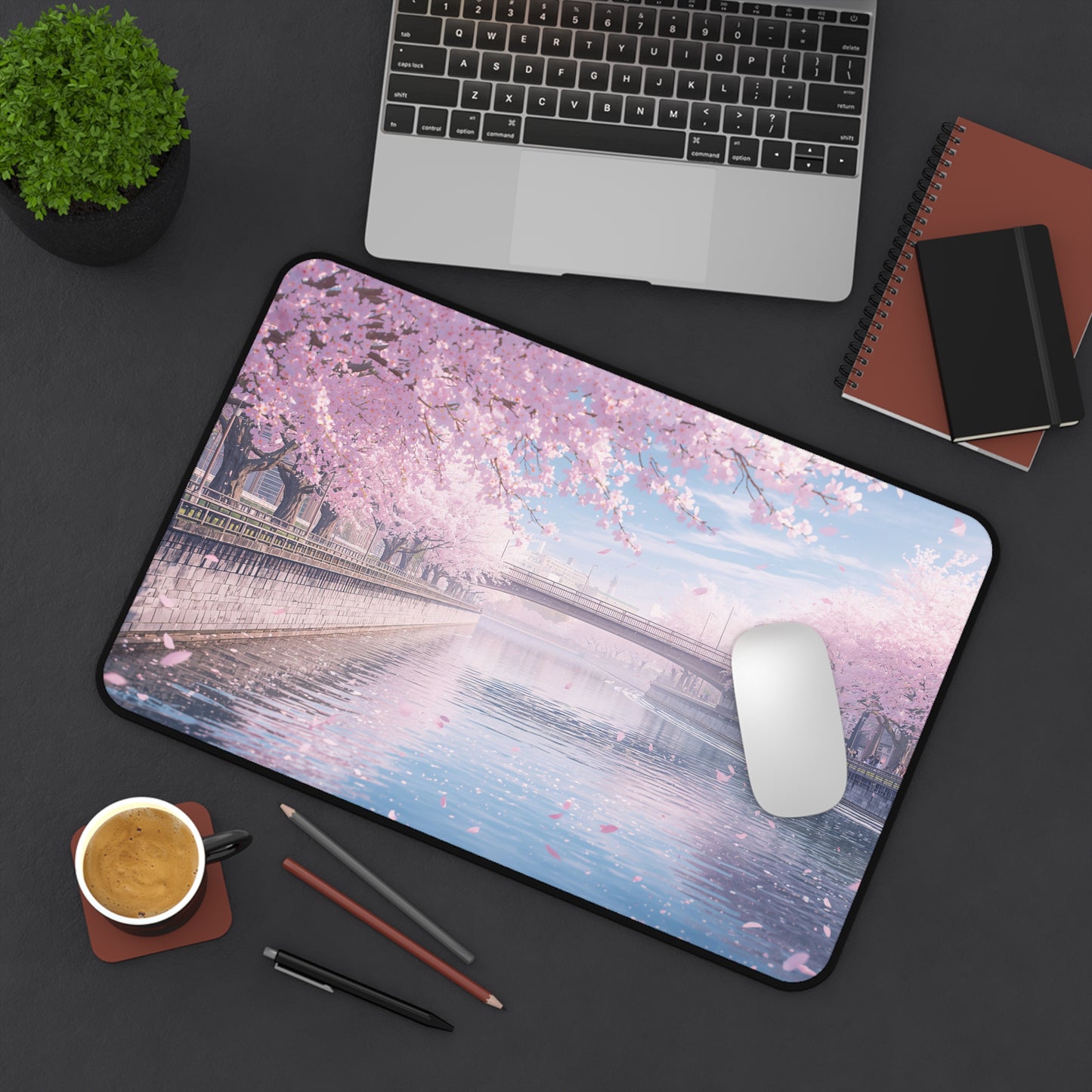 Spring Cherry Blossom Desk Mat