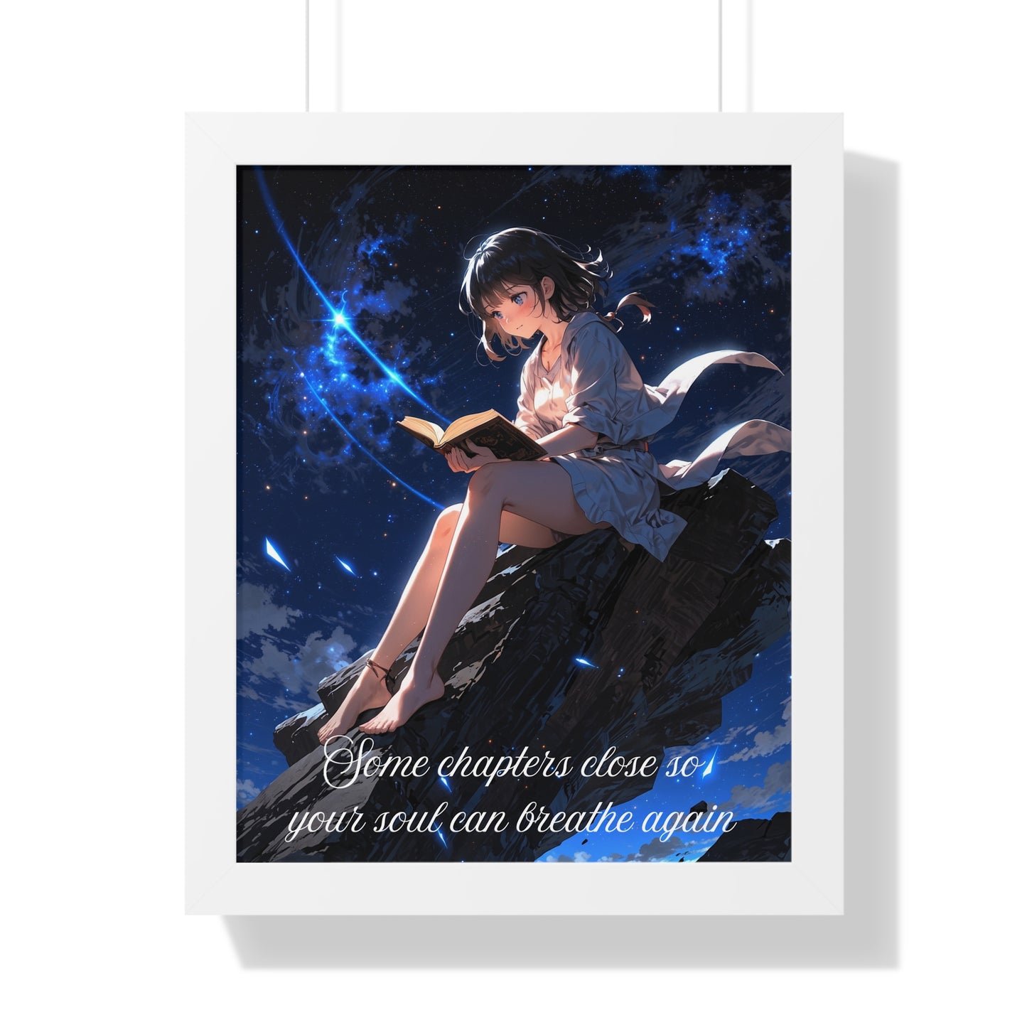 Anime Girl Vertical Poster - 'Some chapters close so your soul can breathe again'