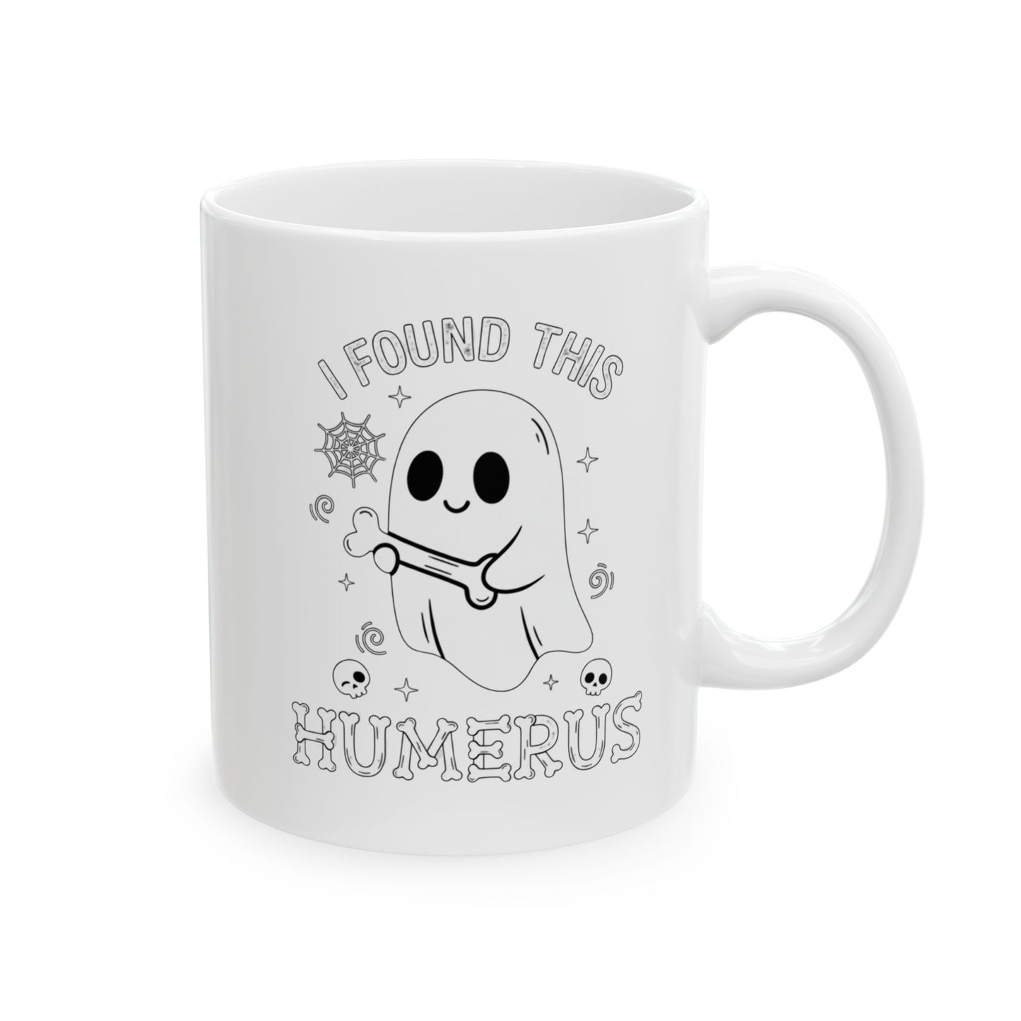 Cute Ghost "Humerus" Pun Mug