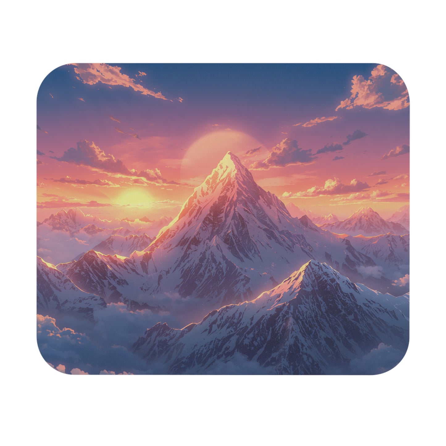 Serene Mountain Sunset Mouse Pad