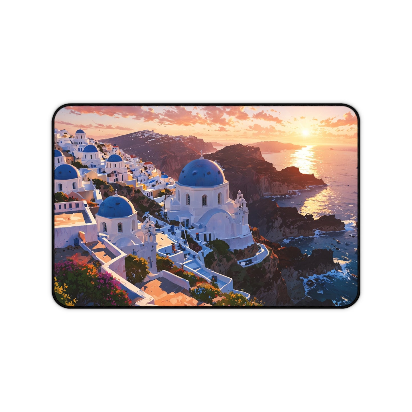 Scenic Desk Mat with Sunset View