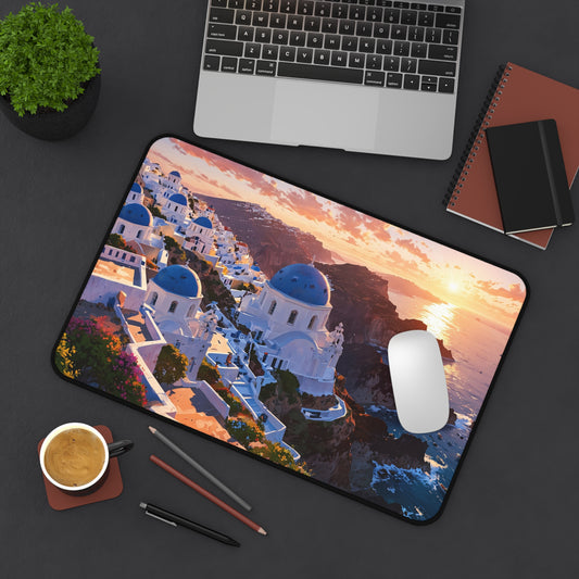 Scenic Desk Mat with Sunset View