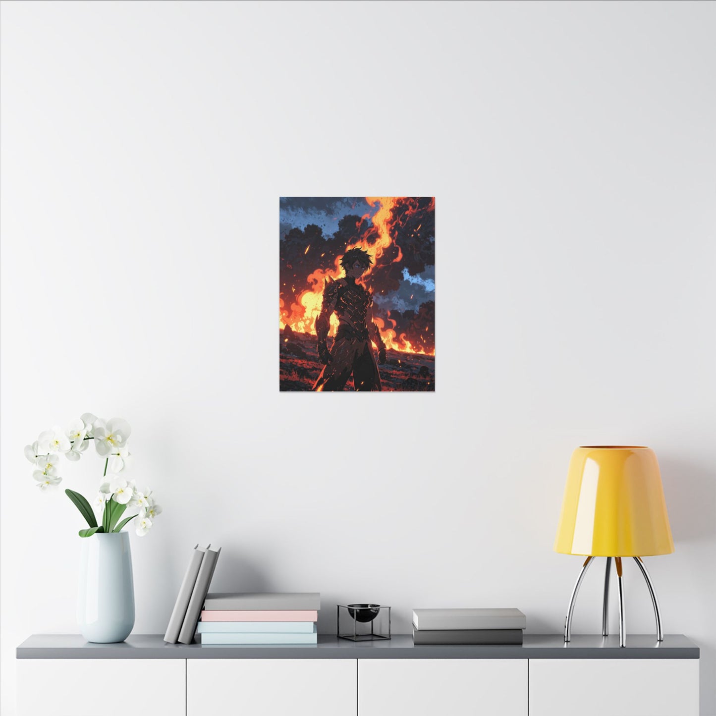 Fierce Fire Spirit Matte Canvas Wall Art