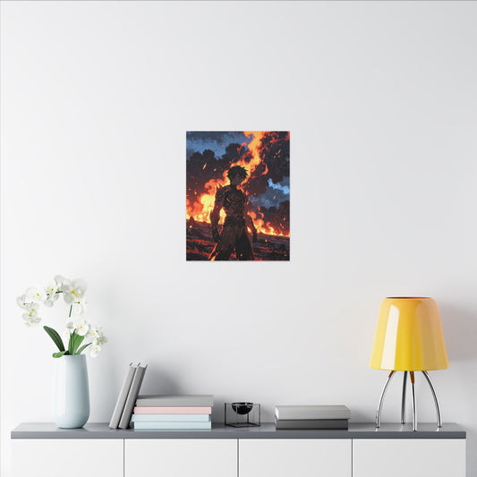 Fierce Fire Spirit Matte Canvas Wall Art
