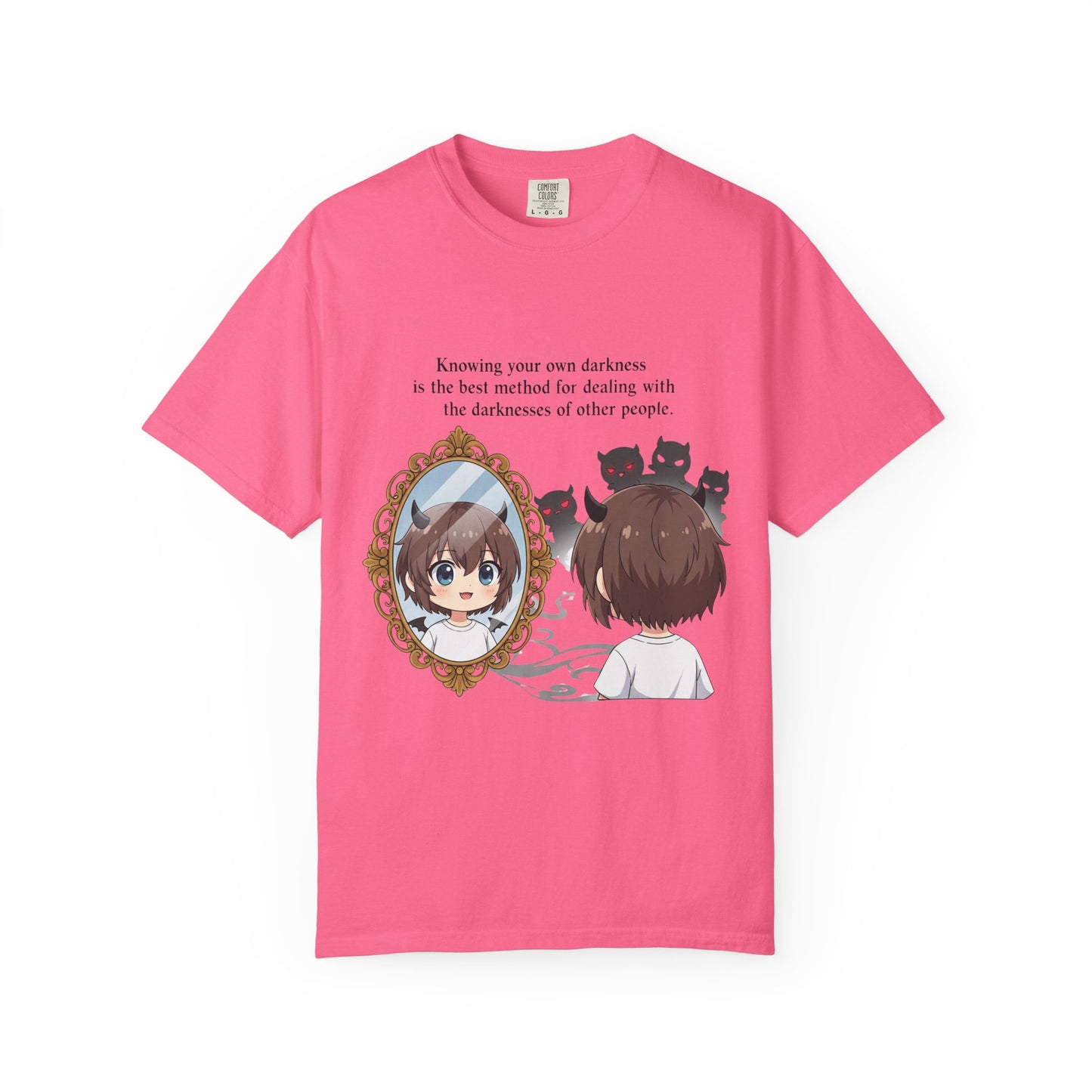 Anime Girl Inner Demons T-Shirt - "Knowing Your Own Darkness" Quote Tee