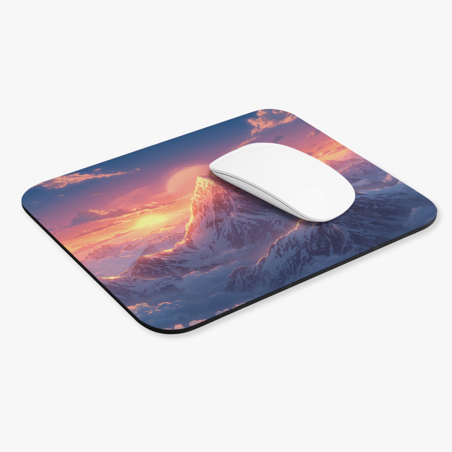 Serene Mountain Sunset Mouse Pad