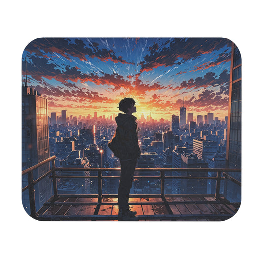 Sunset Cityscape Mouse Pad