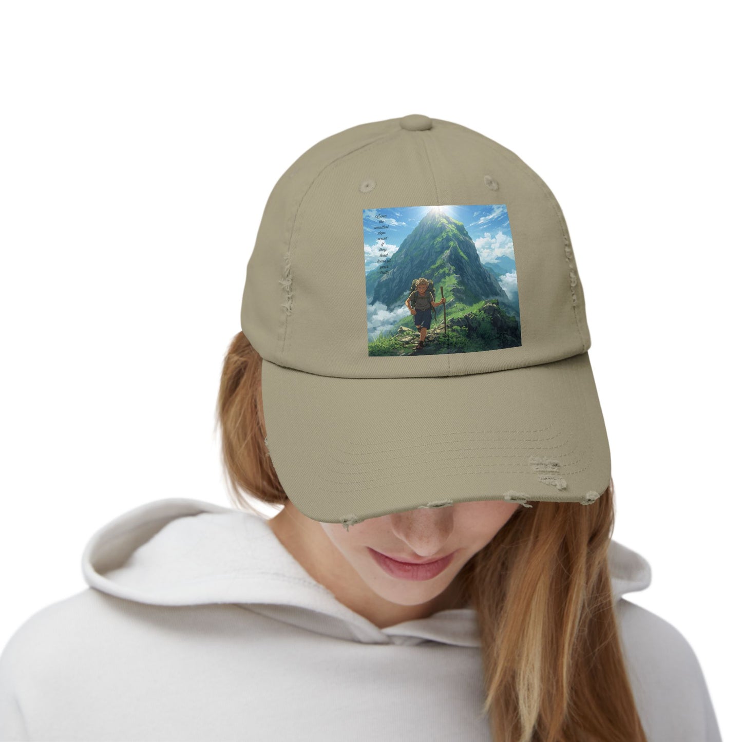Adventure-Inspired Distressed Cap