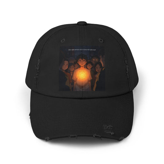 Unisex Distressed Cap with Inspiring Artwork