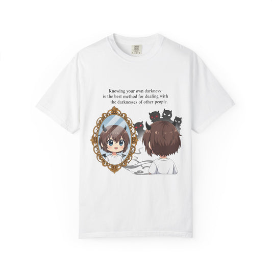 Anime Girl Inner Demons T-Shirt - "Knowing Your Own Darkness" Quote Tee