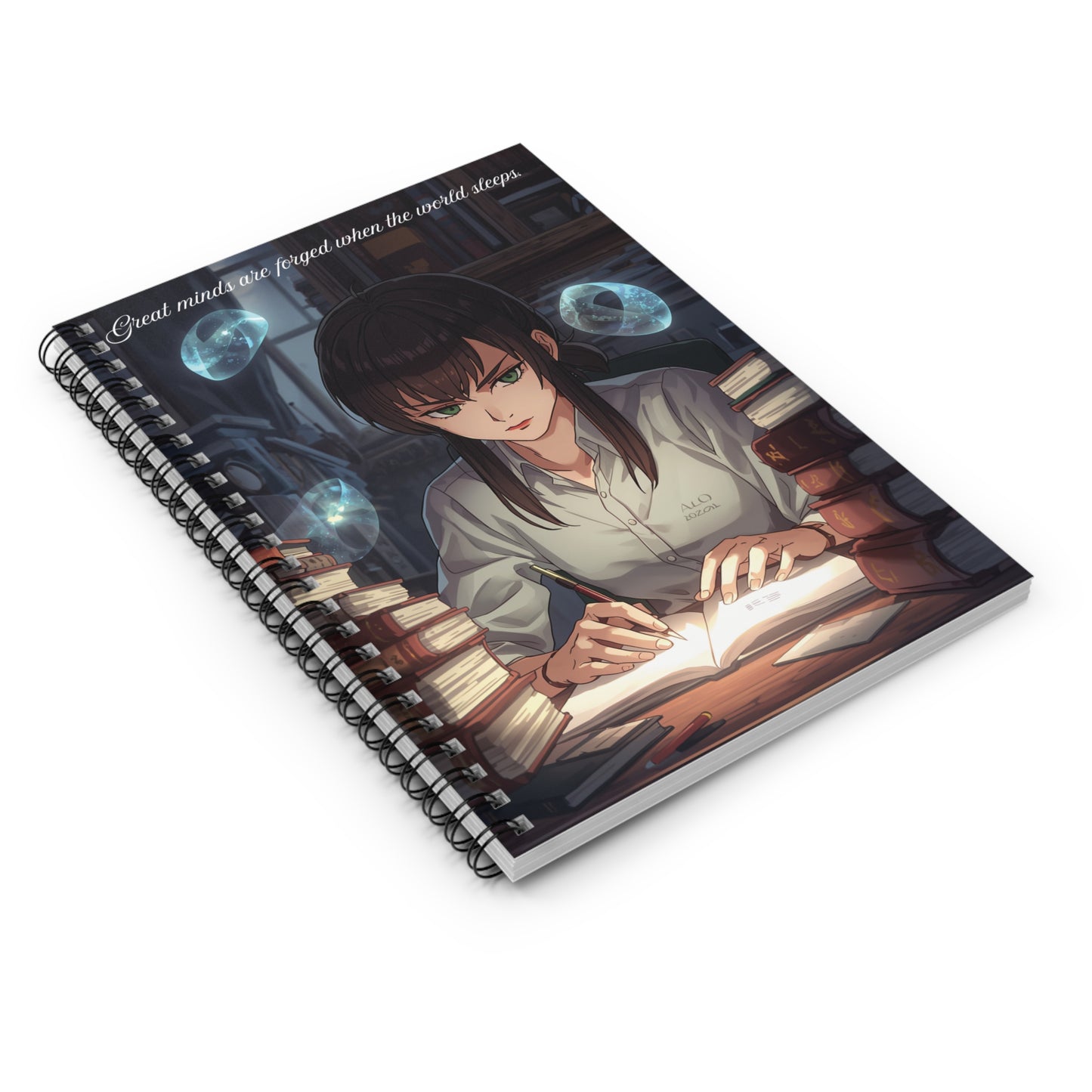 Artistic Spiral Notebook - Great Minds Never Forget