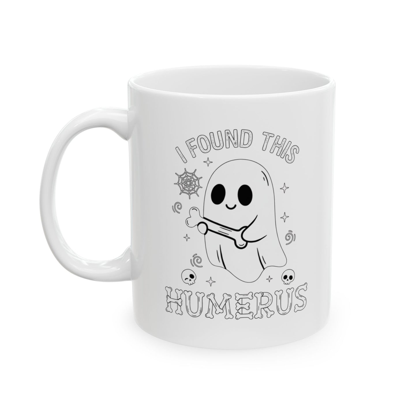 Cute Ghost "Humerus" Pun Mug