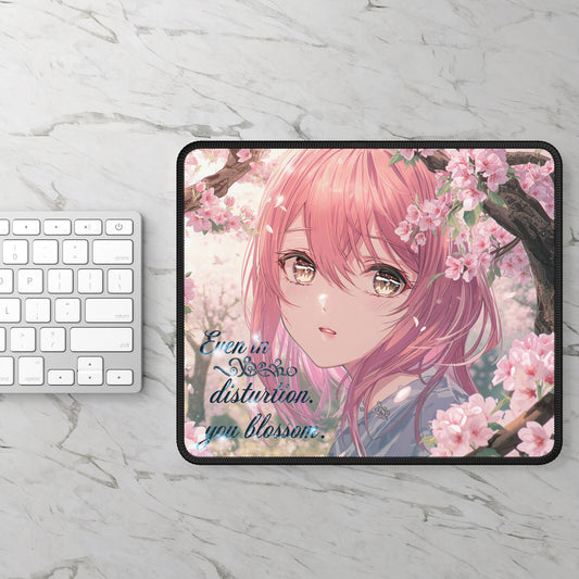 Anime-Inspired Gaming Mouse Pad, Floral Mousepad