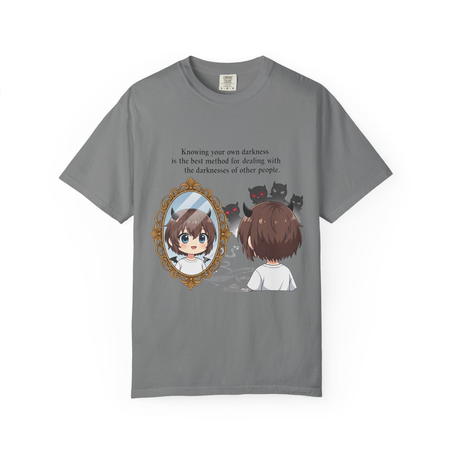 Anime Girl Inner Demons T-Shirt - "Knowing Your Own Darkness" Quote Tee
