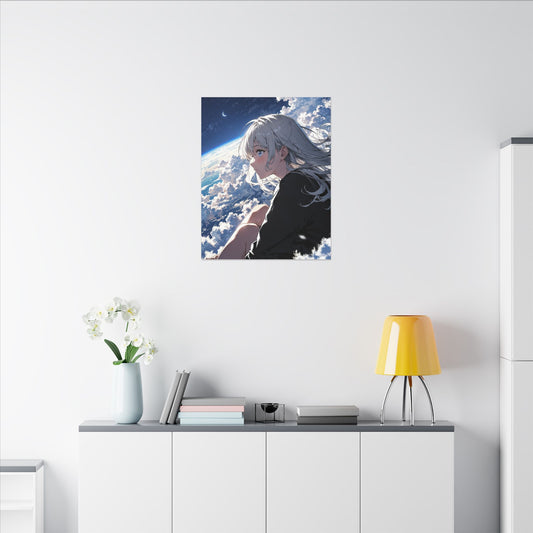 Canvas Print - Anime Girl Closing Glowing Book