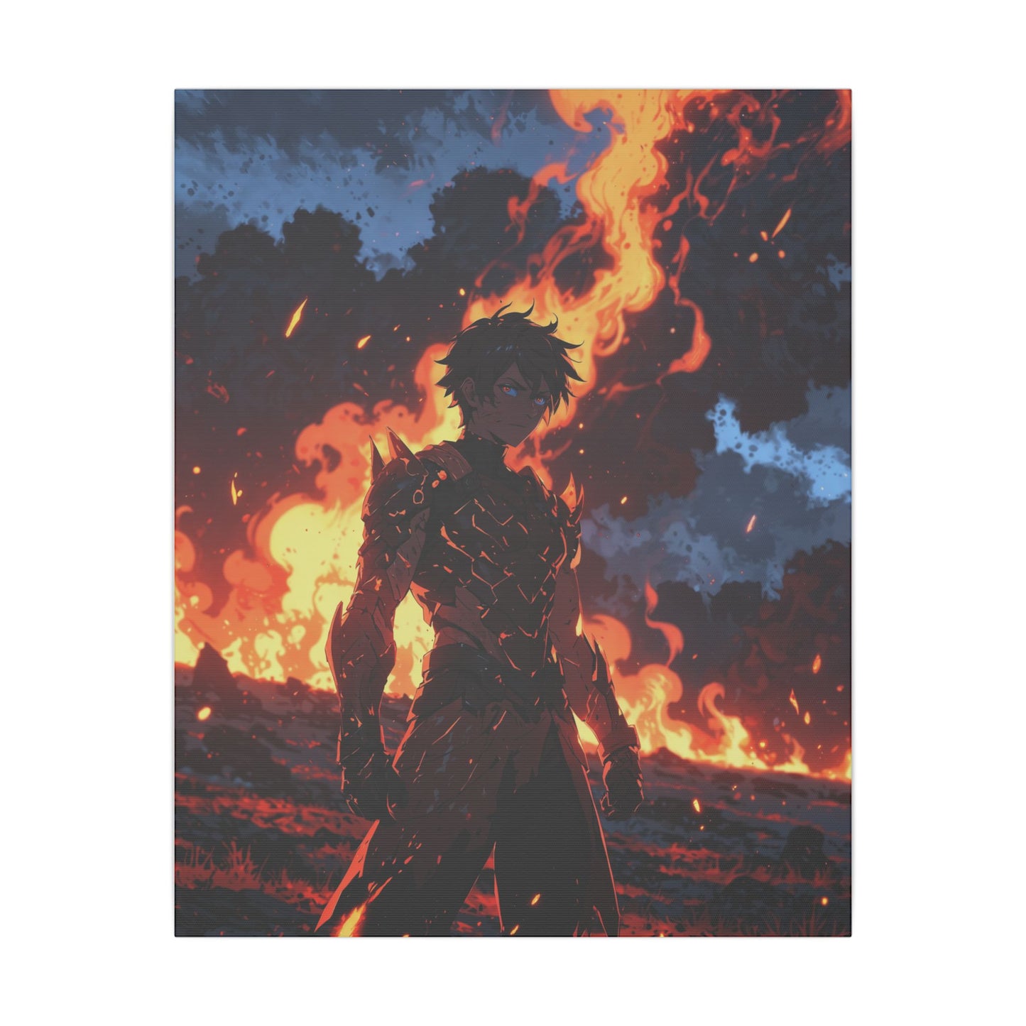 Fierce Fire Spirit Matte Canvas Wall Art