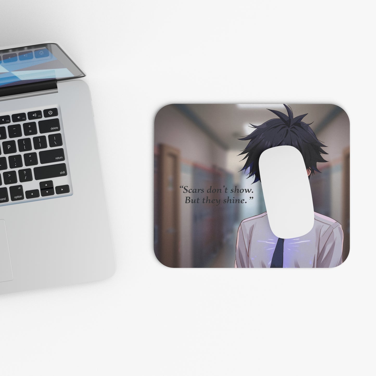 Anime Mouse Pad with Inspirational Quote