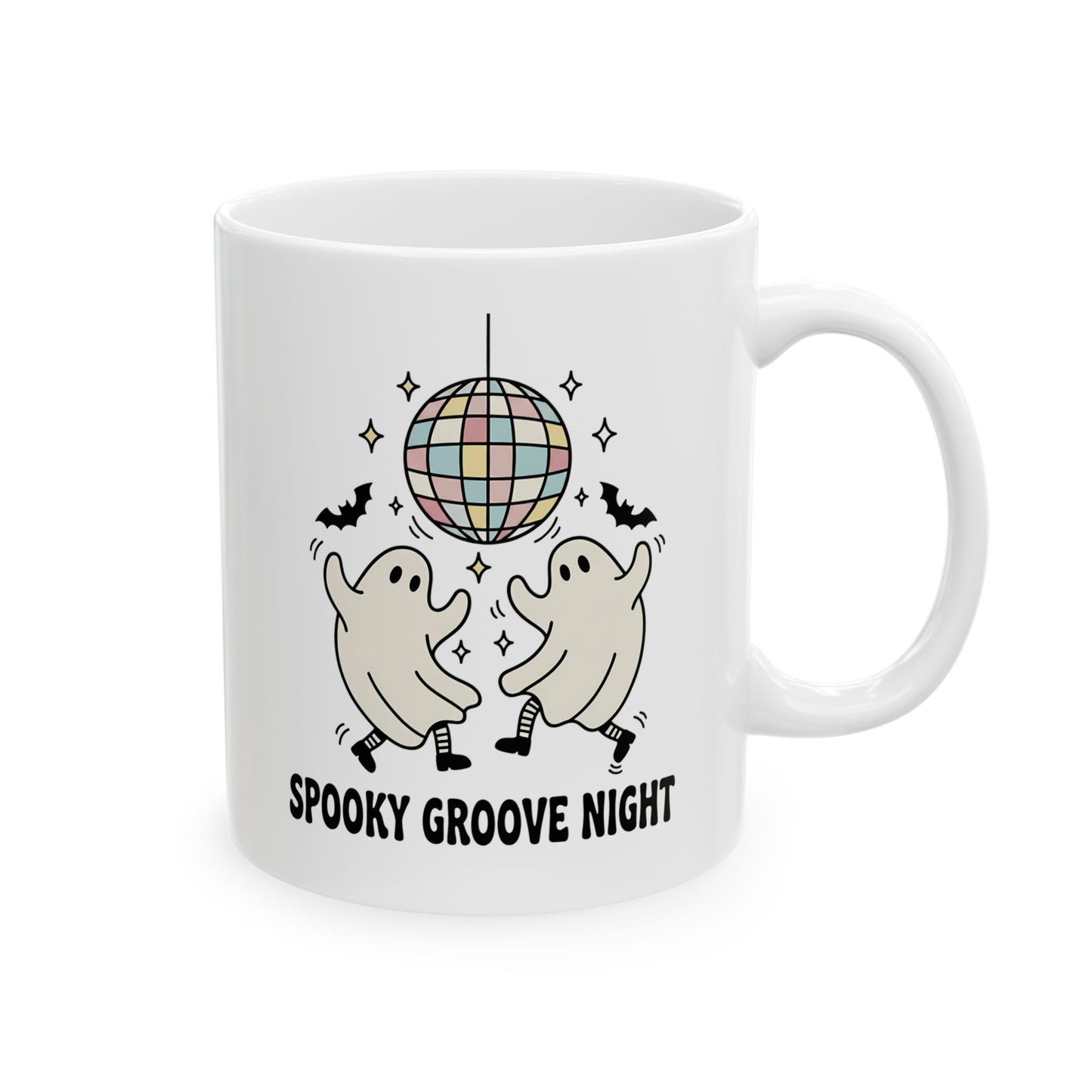 Spooky Groove Night Disco Ghost Mug