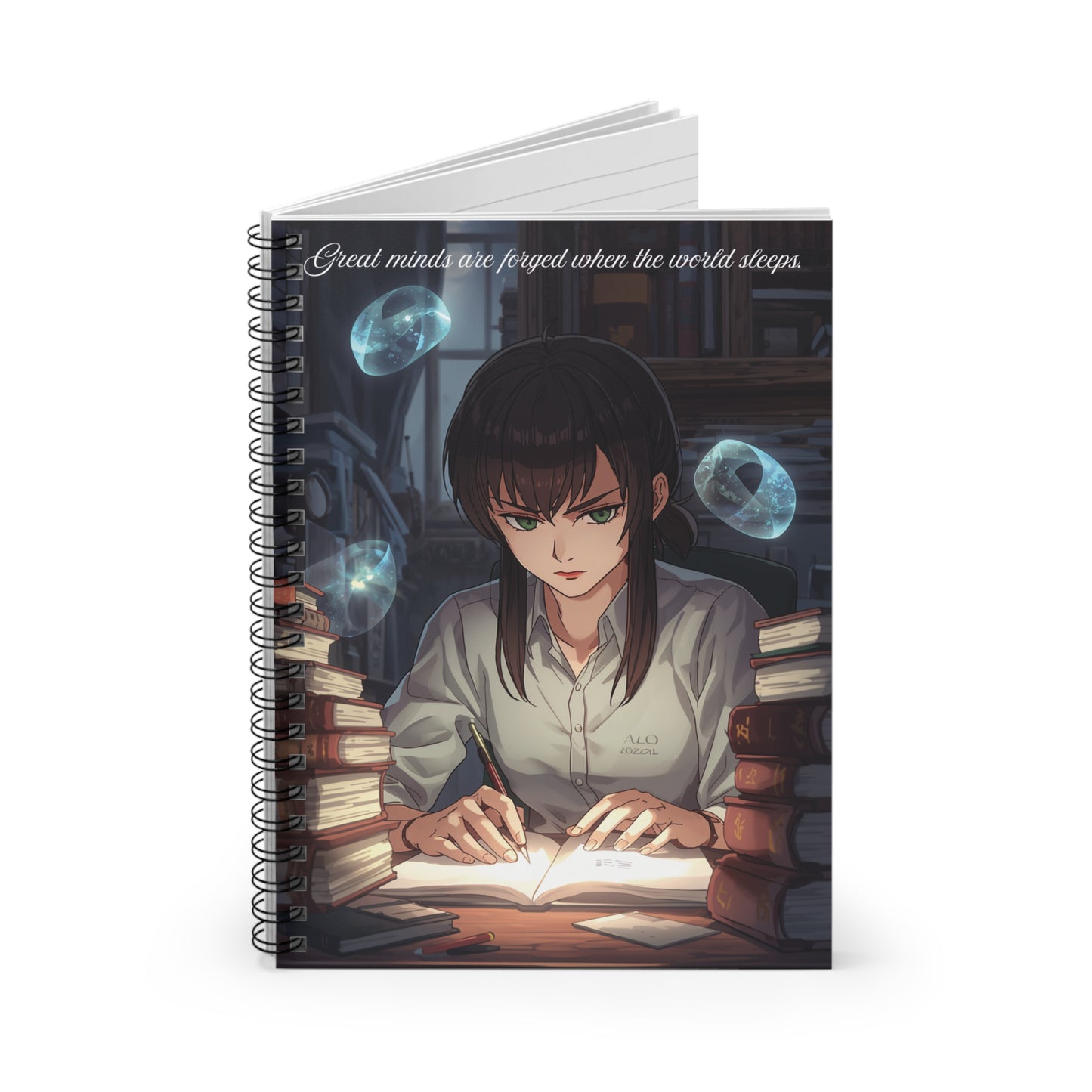 Artistic Spiral Notebook - Great Minds Never Forget