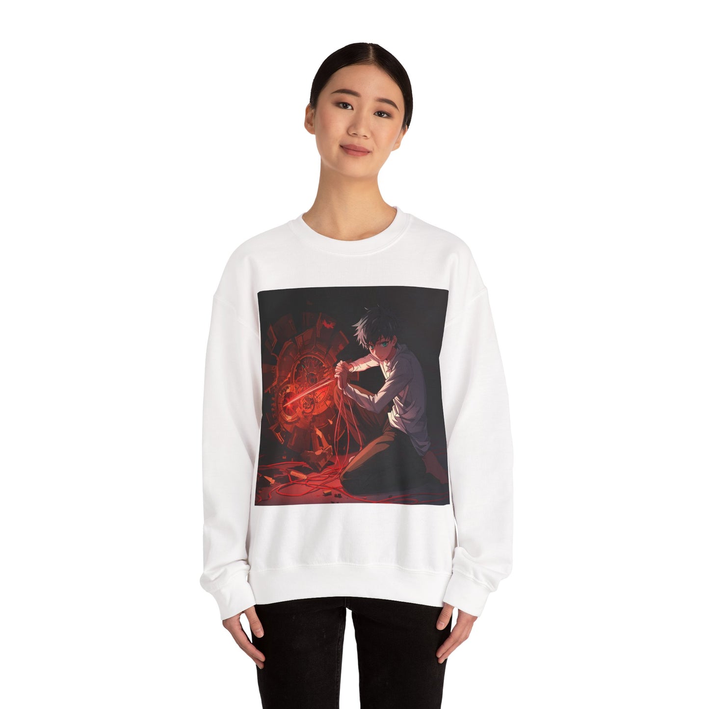 Stylish Unisex Heavy Blend Sweatshirt with Dynamic Artwork