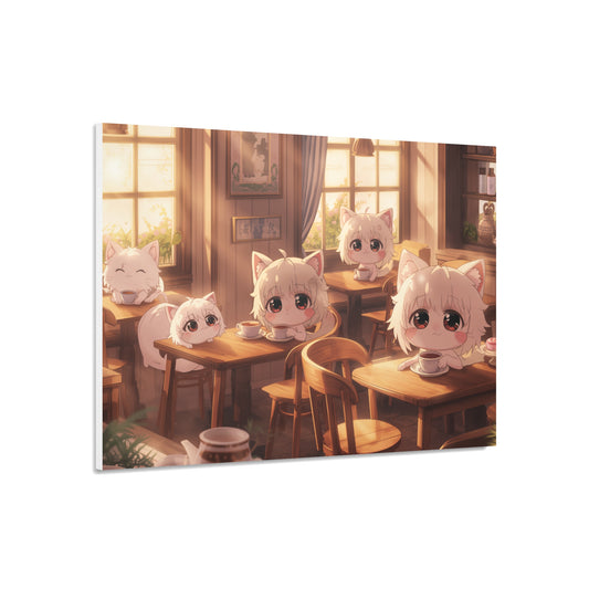 Cute Cat Café Foam Board Art
