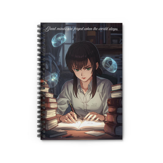 Artistic Spiral Notebook - Great Minds Never Forget