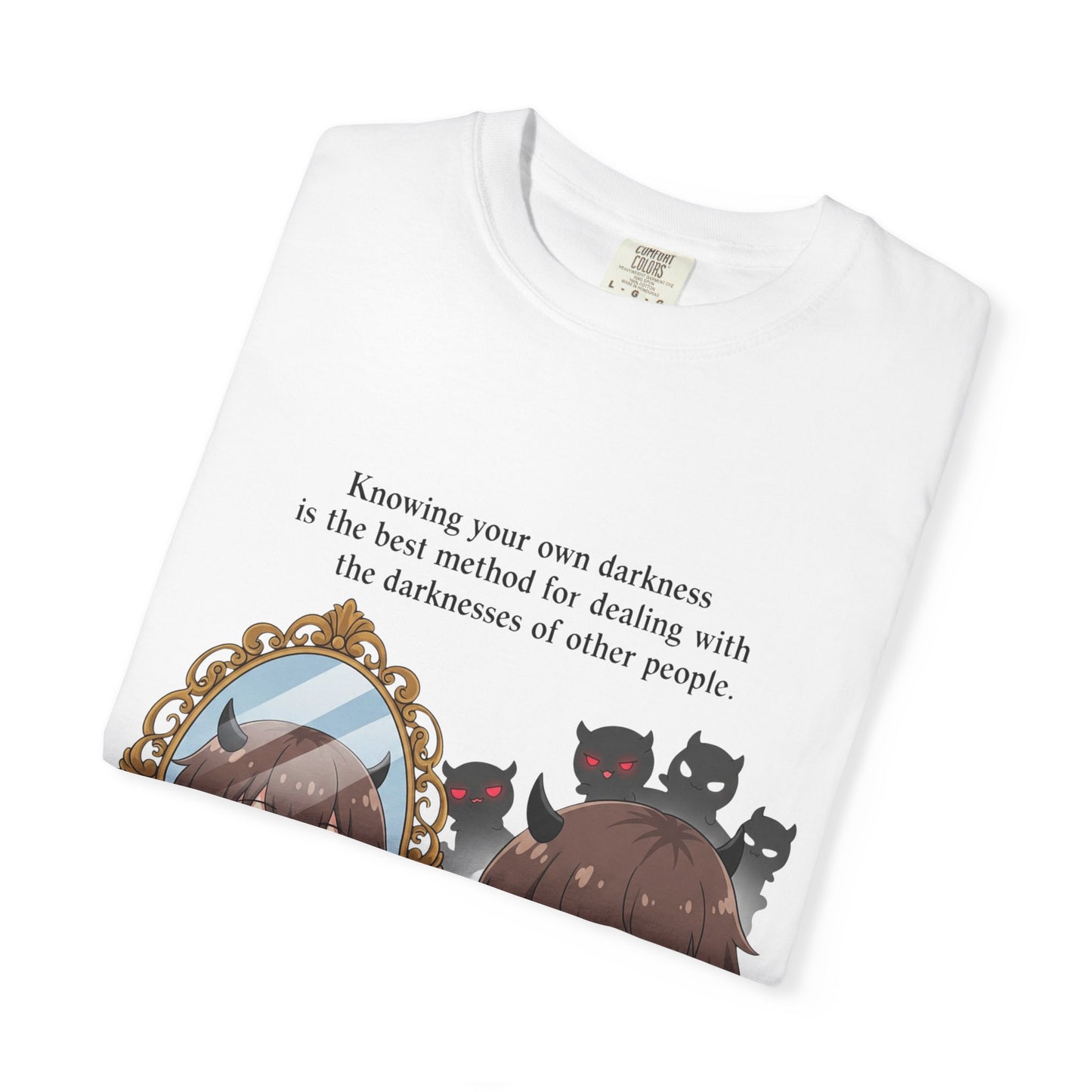 Anime Girl Inner Demons T-Shirt - "Knowing Your Own Darkness" Quote Tee