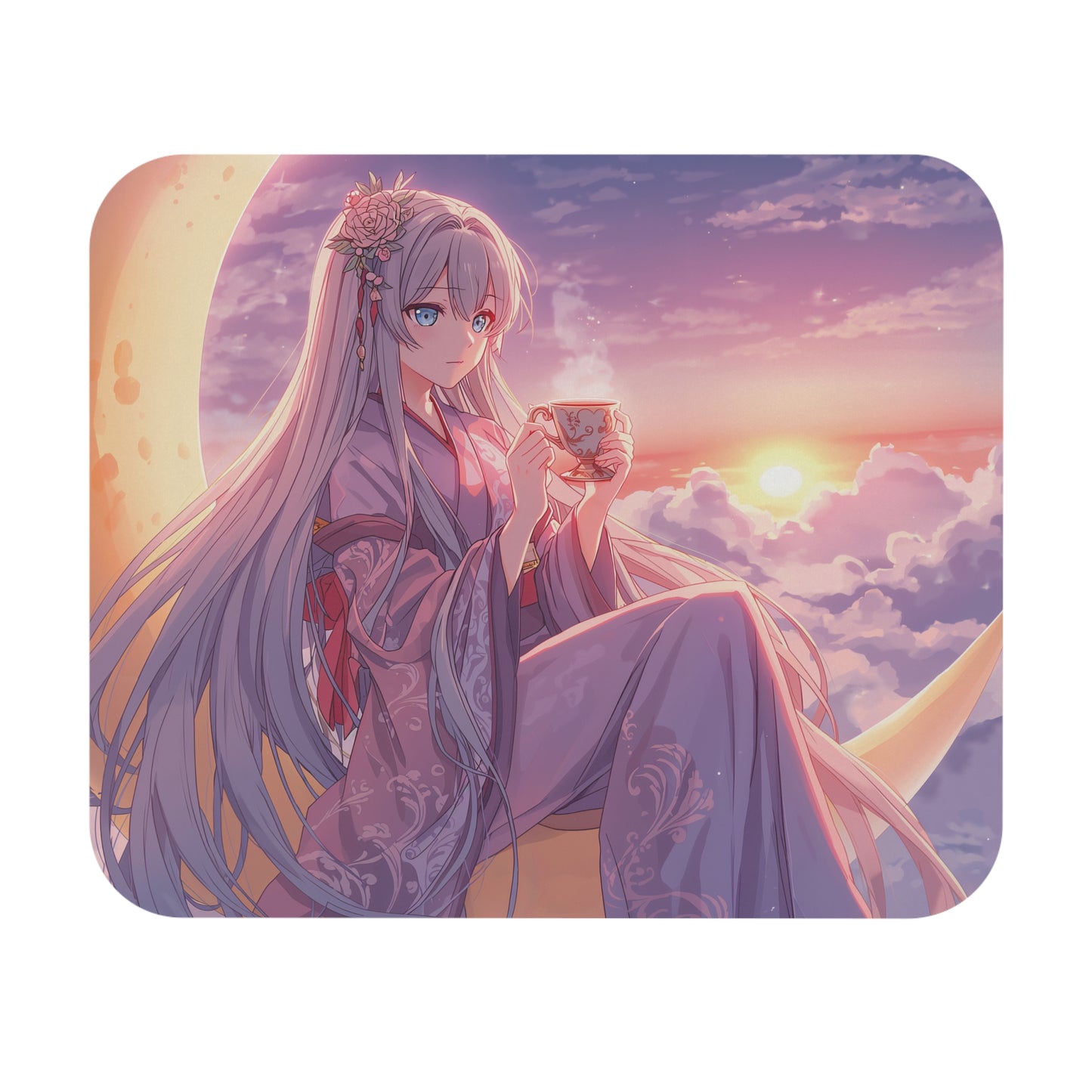 Serene Moonlit Mouse Pad