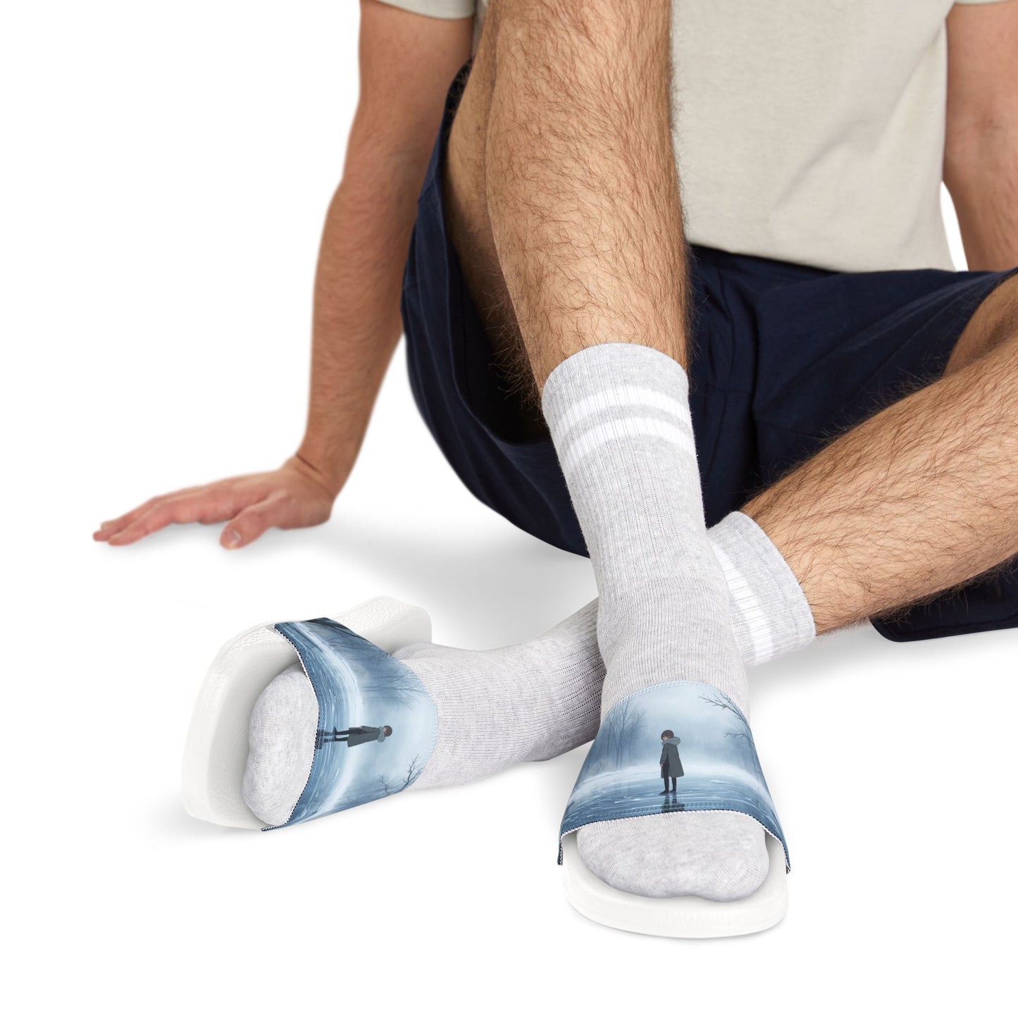 Vibrant Graphic Sandals for Men