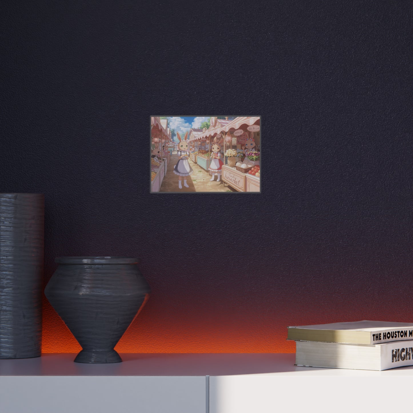 Whimsical Bunny Market Foam Board Art