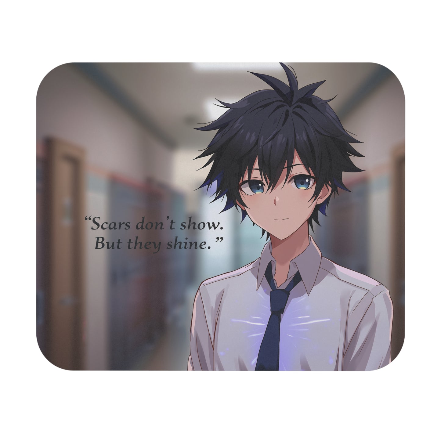 Anime Mouse Pad with Inspirational Quote