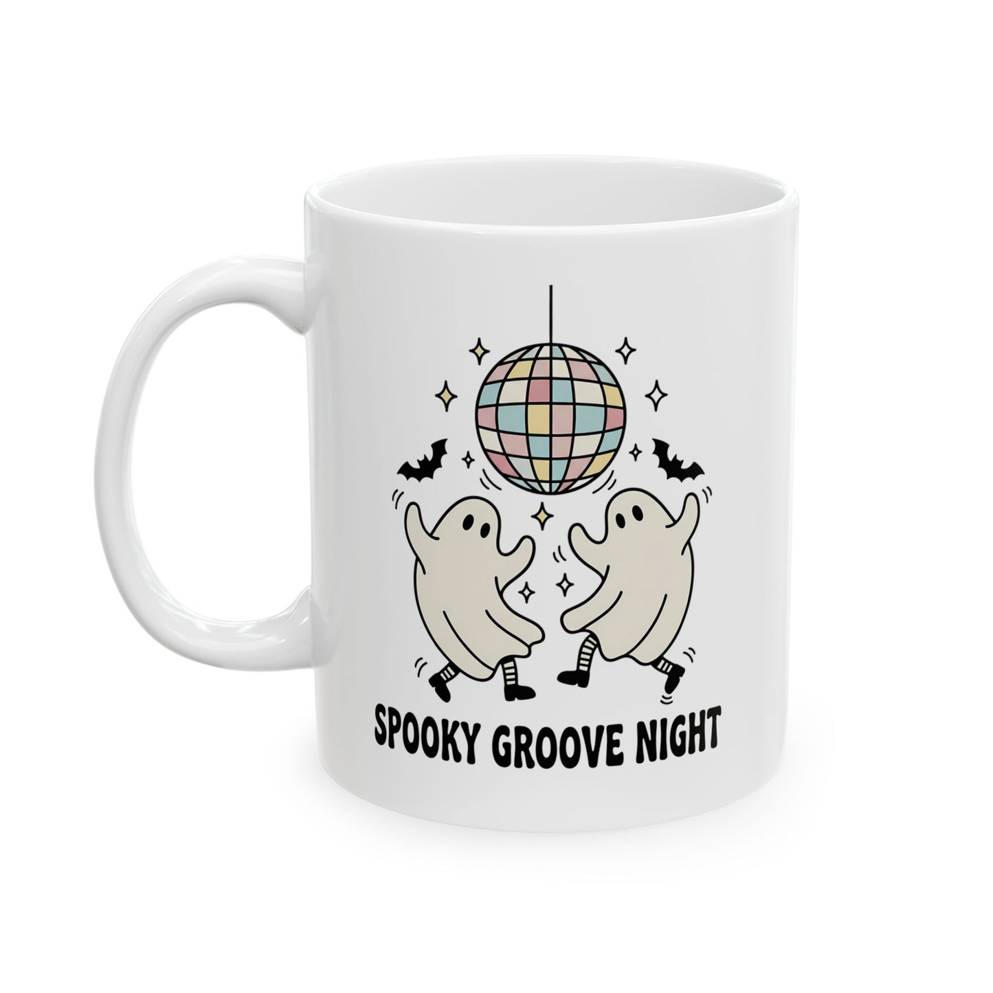Spooky Groove Night Disco Ghost Mug