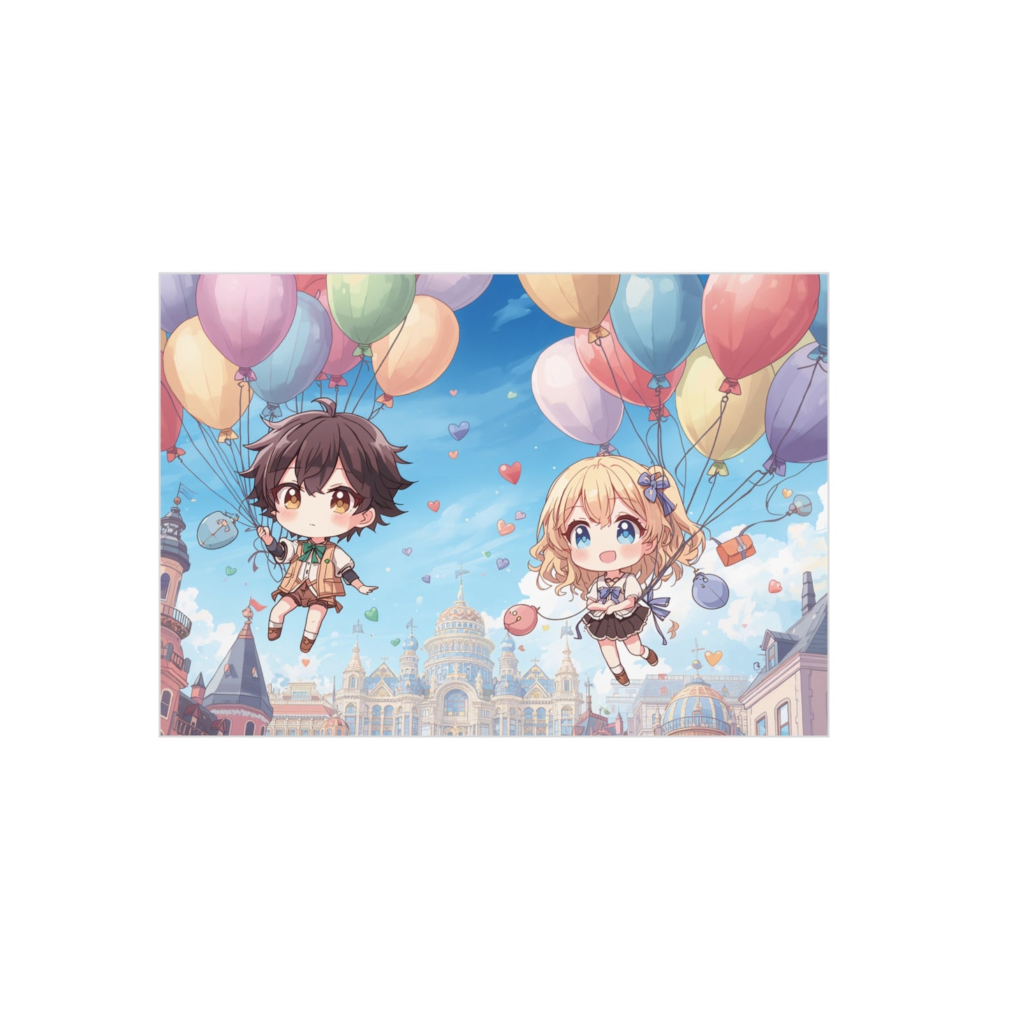 Whimsical Balloon Adventure Foam Board Art