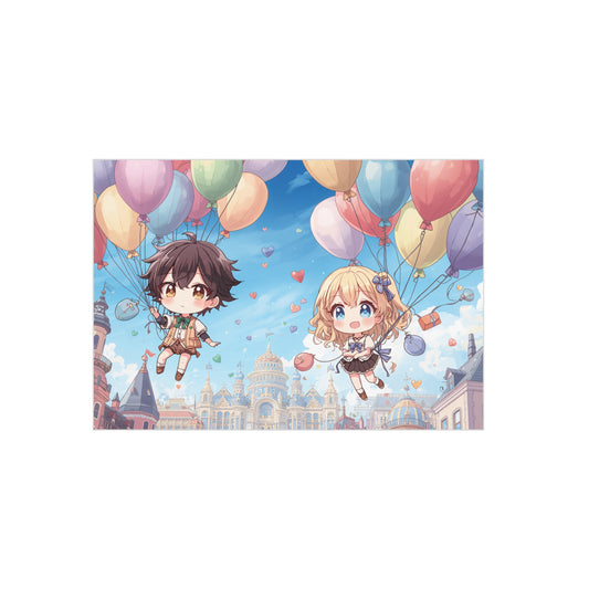 Whimsical Balloon Adventure Foam Board Art