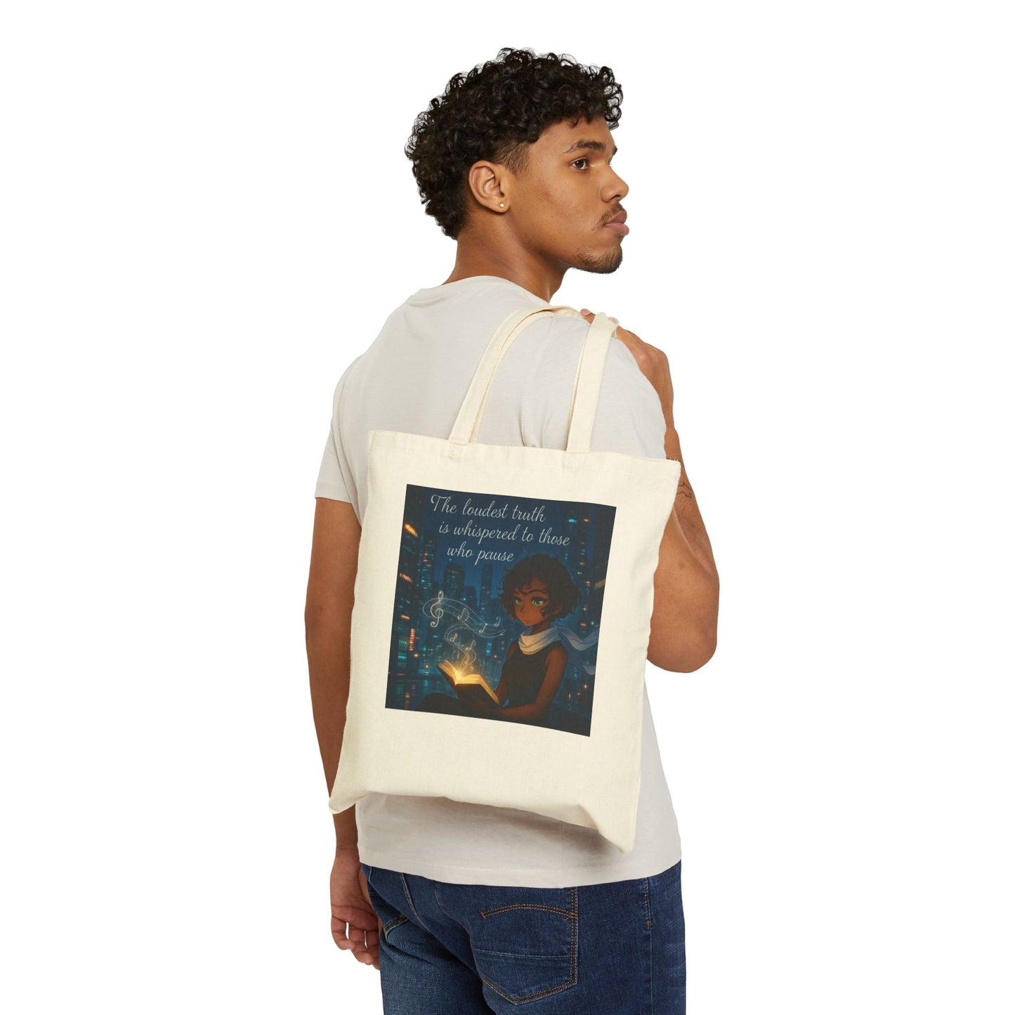 Inspirational Cotton Canvas Tote Bag