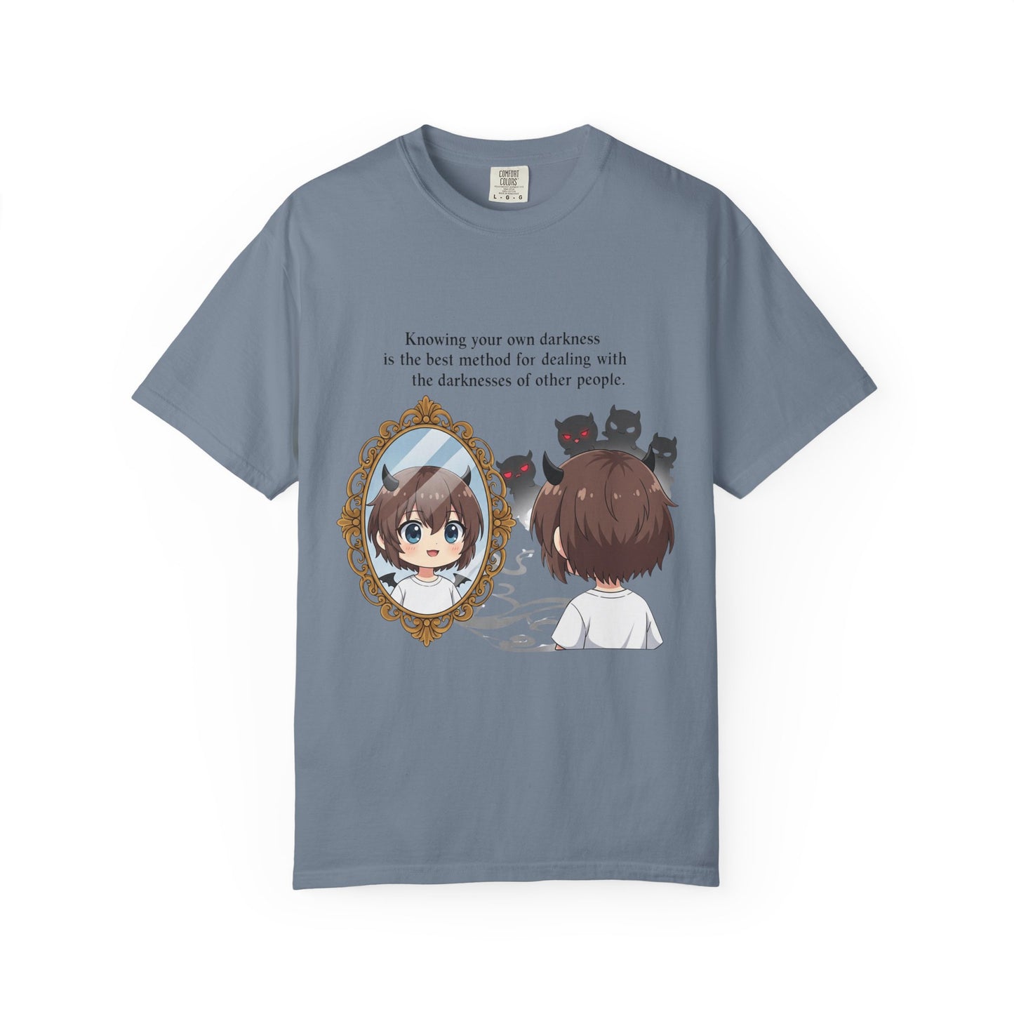 Anime Girl Inner Demons T-Shirt - "Knowing Your Own Darkness" Quote Tee