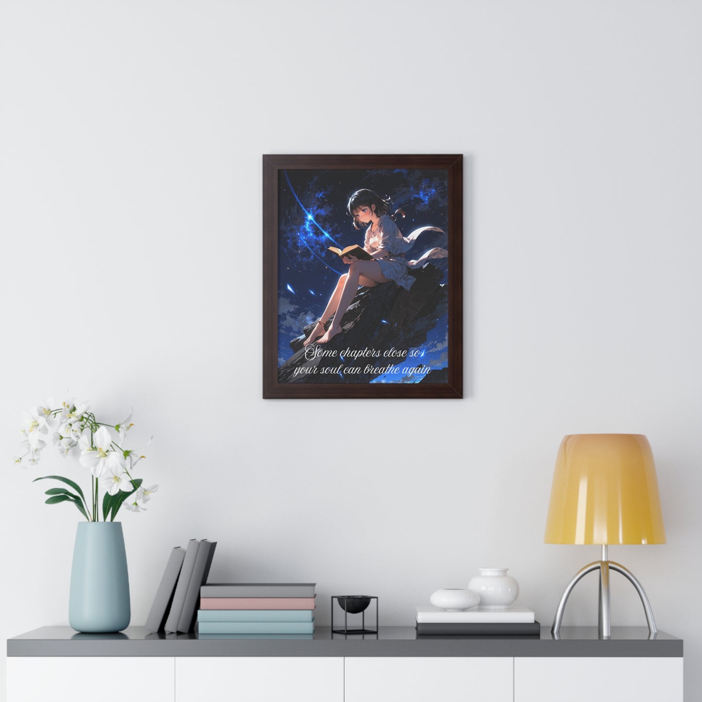 Anime Girl Vertical Poster - 'Some chapters close so your soul can breathe again'