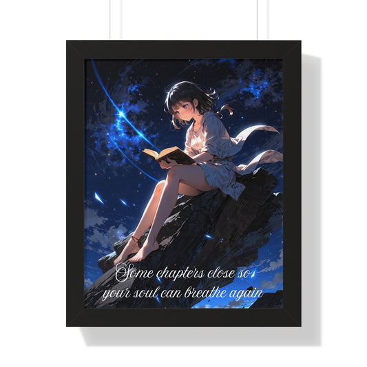 Anime Girl Vertical Poster - 'Some chapters close so your soul can breathe again'